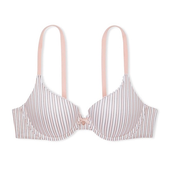 Body by Victoria- NWOT- Perfect Shape Bra- 34C- Smooth in Pink Stripes - Picture 4 of 17